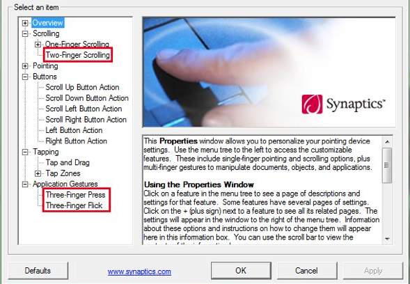 Synaptics pointing device driver download free